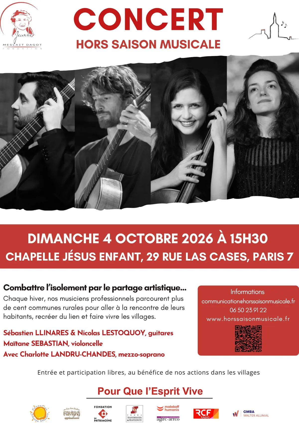 Hors saison musicale : concert d'ouverture 2026-2027