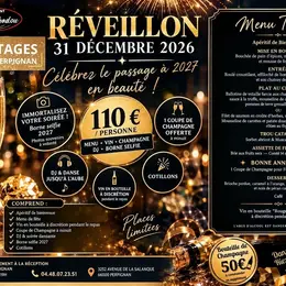 St Sylvestre à Perpignan, repas dansant pour le Réveillon du Nouvel An 2026-2027