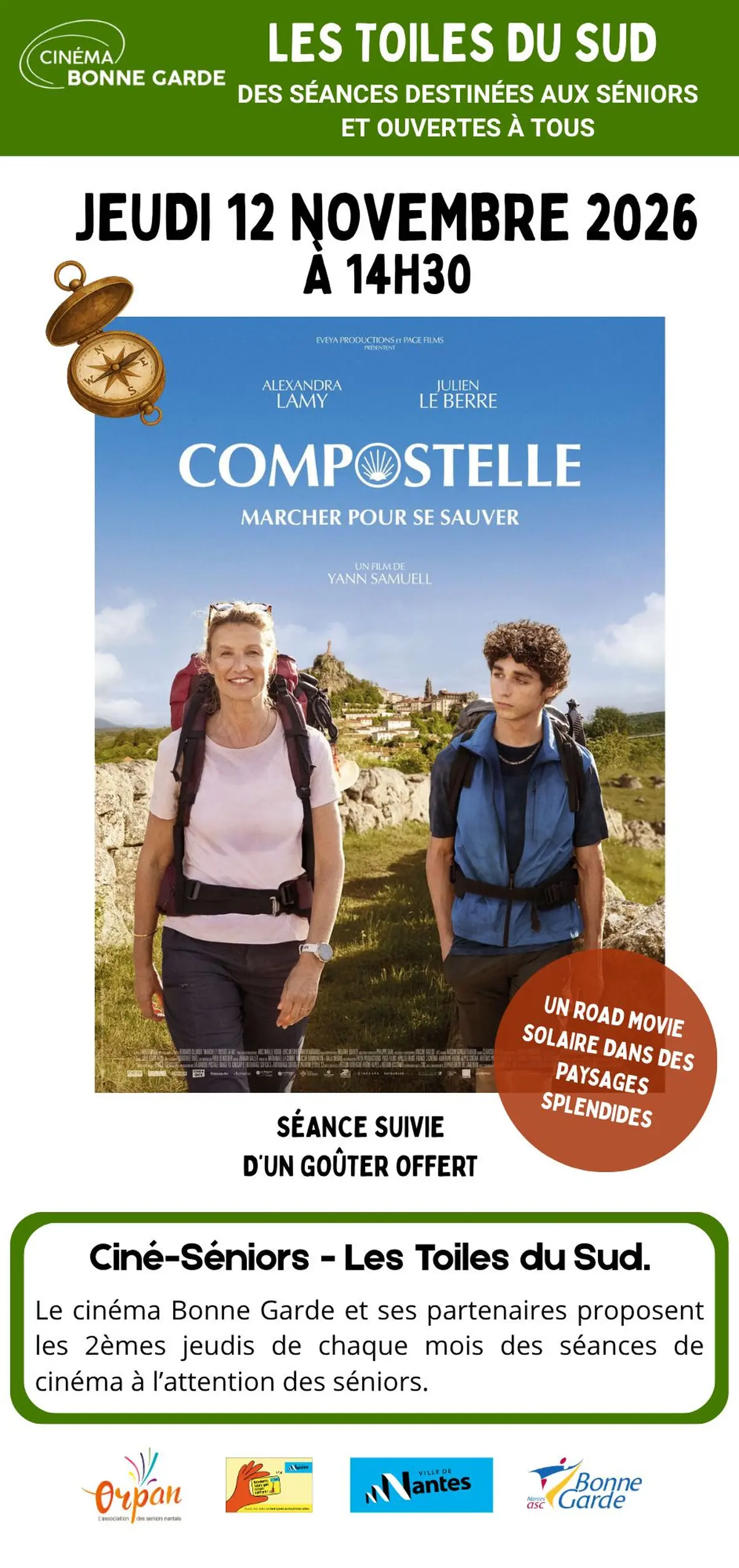 Ciné-goûter - TOILES DU SUD - Compostelle