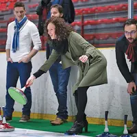 « La pétanque sur glace » se pratique en tenue de ville, sans patins DR
