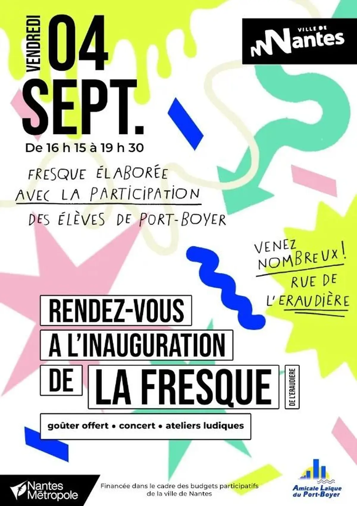 À Nantes, une fresque va être inaugurée directement sur la chaussée devant une école
