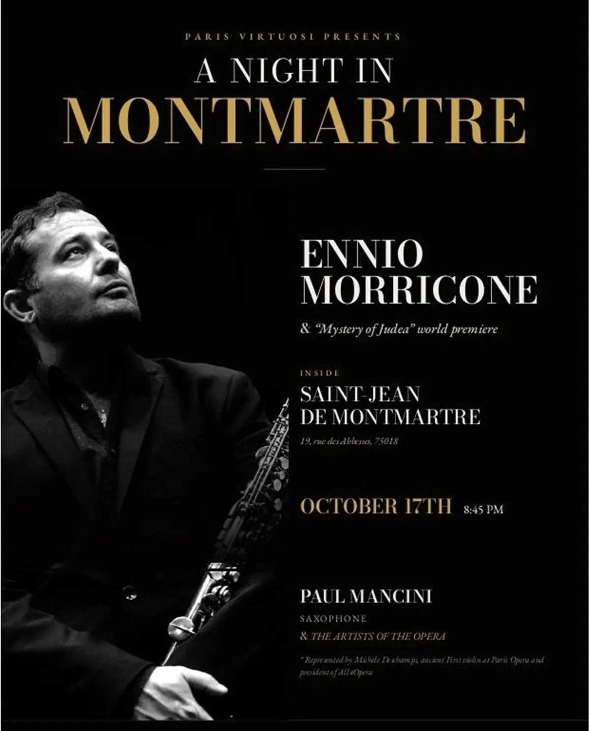 A Night in Montmartre : Hommage à Ennio Morricone et les plus beaux Ave Maria