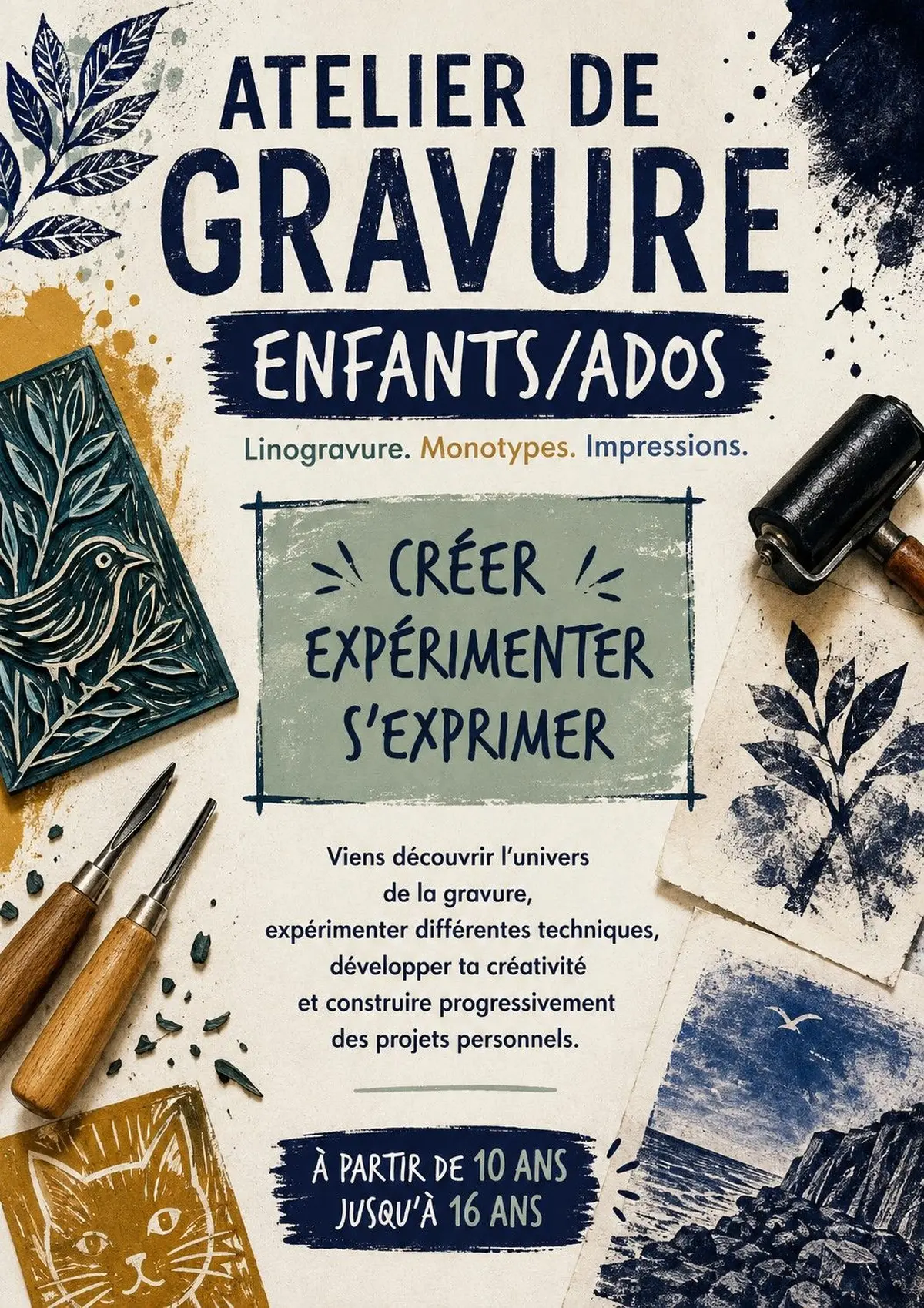Atelier Gravure Enfants/Ados