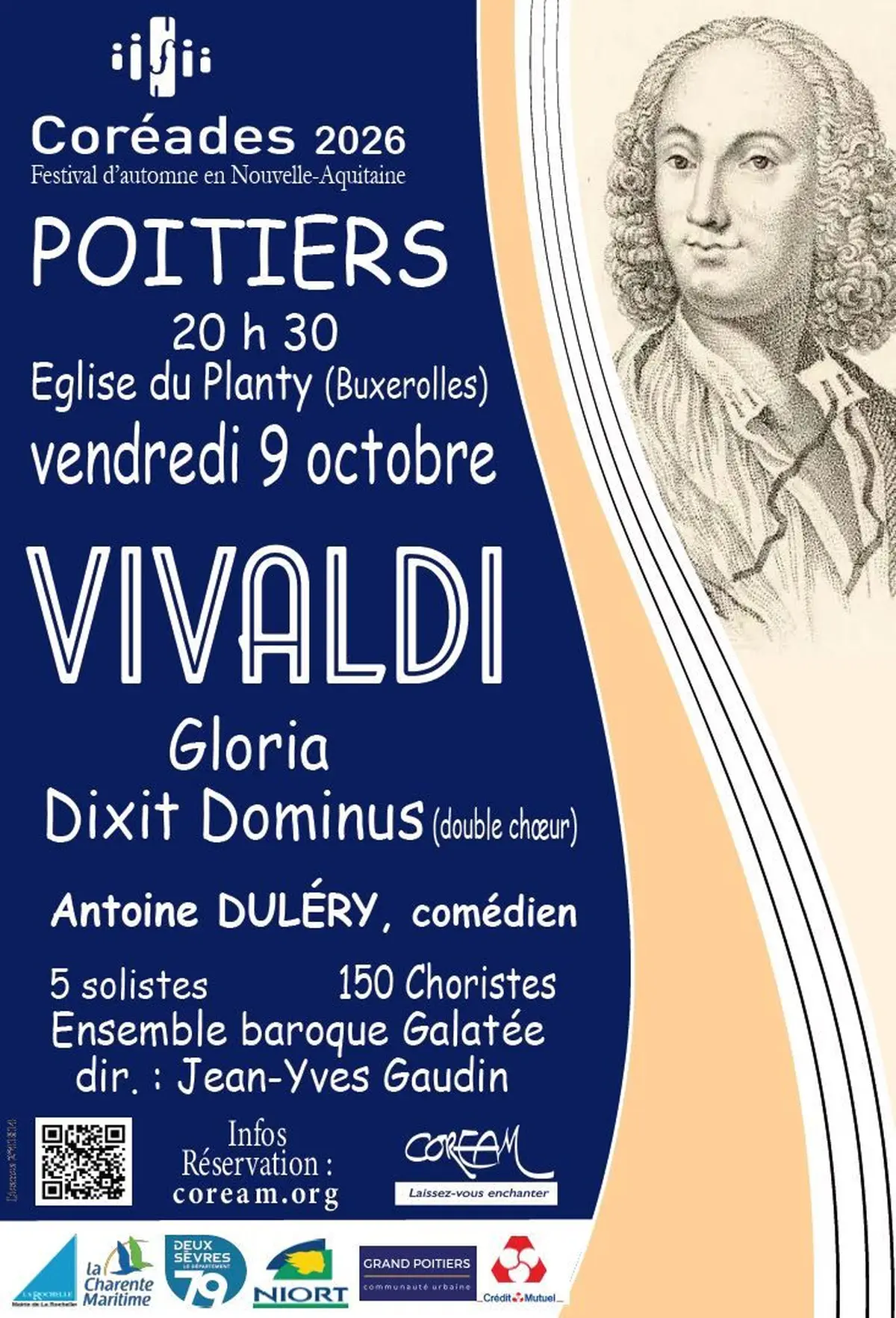 Festival des Coréades :  VIVALDI - Gloria et  Dixit Dominus pour double chœur