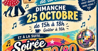 th&eacute; dansant et soir&eacute;e ann&eacute;e 70/80