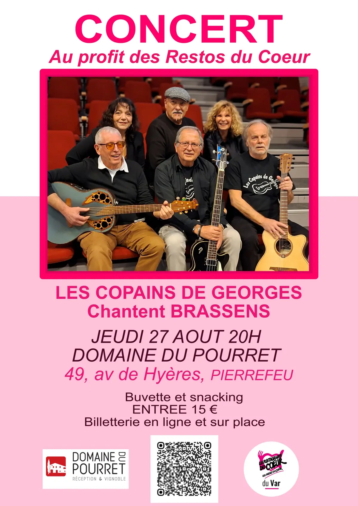Les Copains de Georges chantent BRASSENS au profit des Restos du Coeur