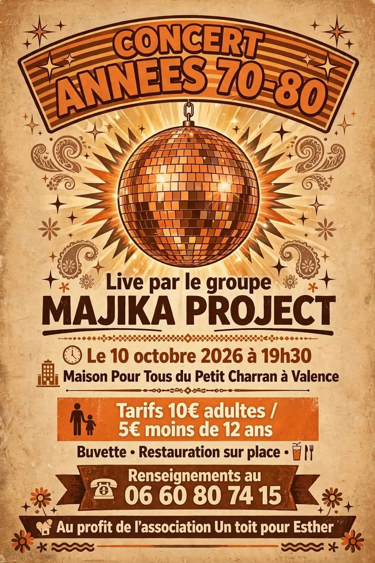 Concert Années 70 et 80.