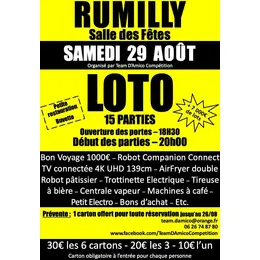 Loto en 15 partie Samedi 29 Août 2026 à Rumilly (74)