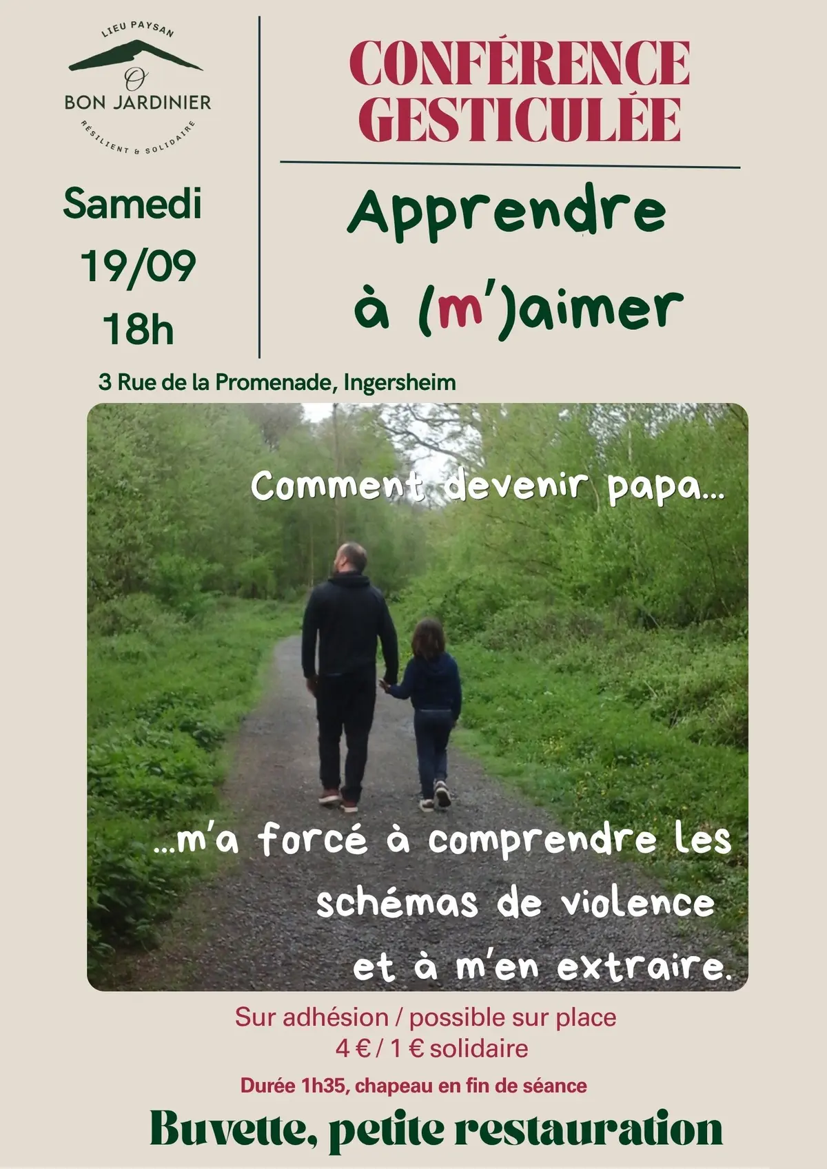 Conférence gesticulée Apprendre à m'aimer