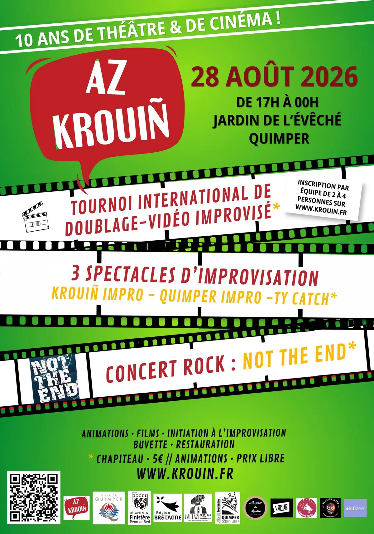 AZ Krouiñ fête ses 10 ans ! Spectacles d'impro et concert rock