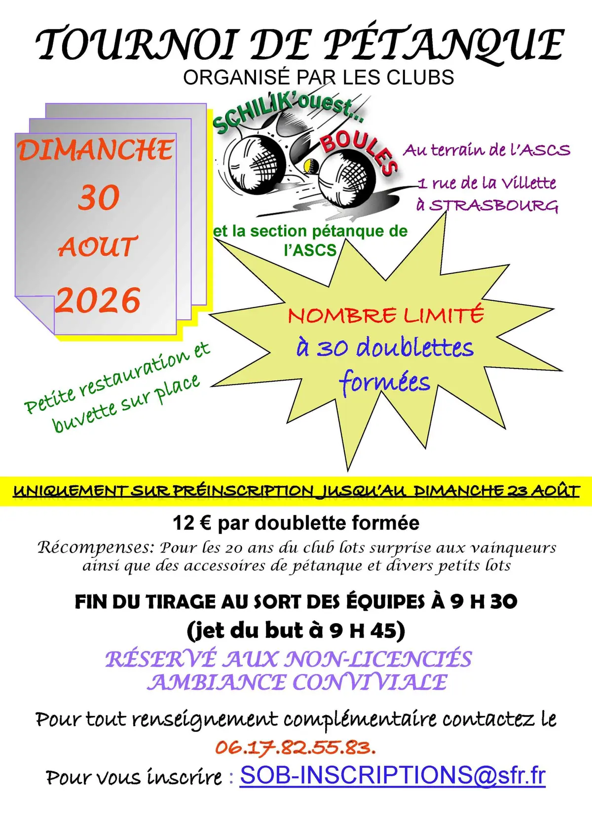 Tournoi de pétanque