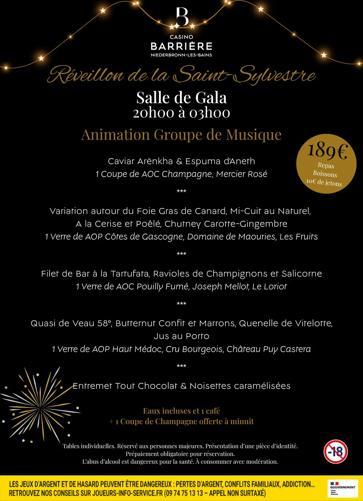 Soirée Saint-Sylvestre en Salle Gala
