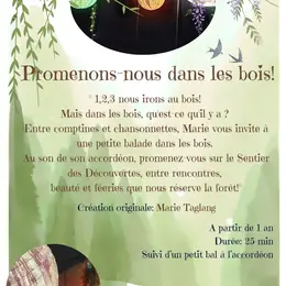 Spectacle Promenons-nous dans les bois. Dès 1 an