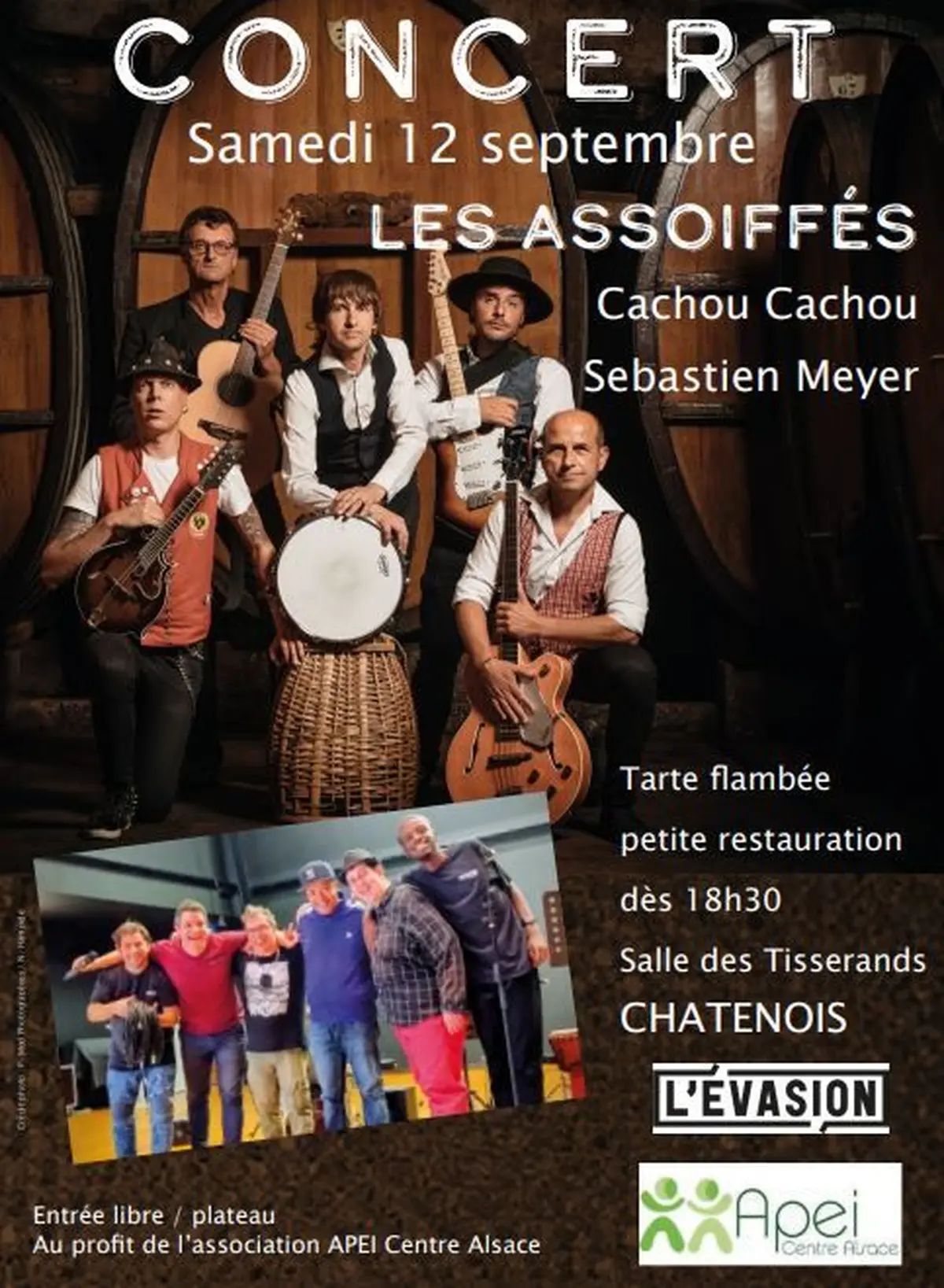 Concert les Assoiffés et les Cachou-Cachou, accompagné de Sébastien Meyer