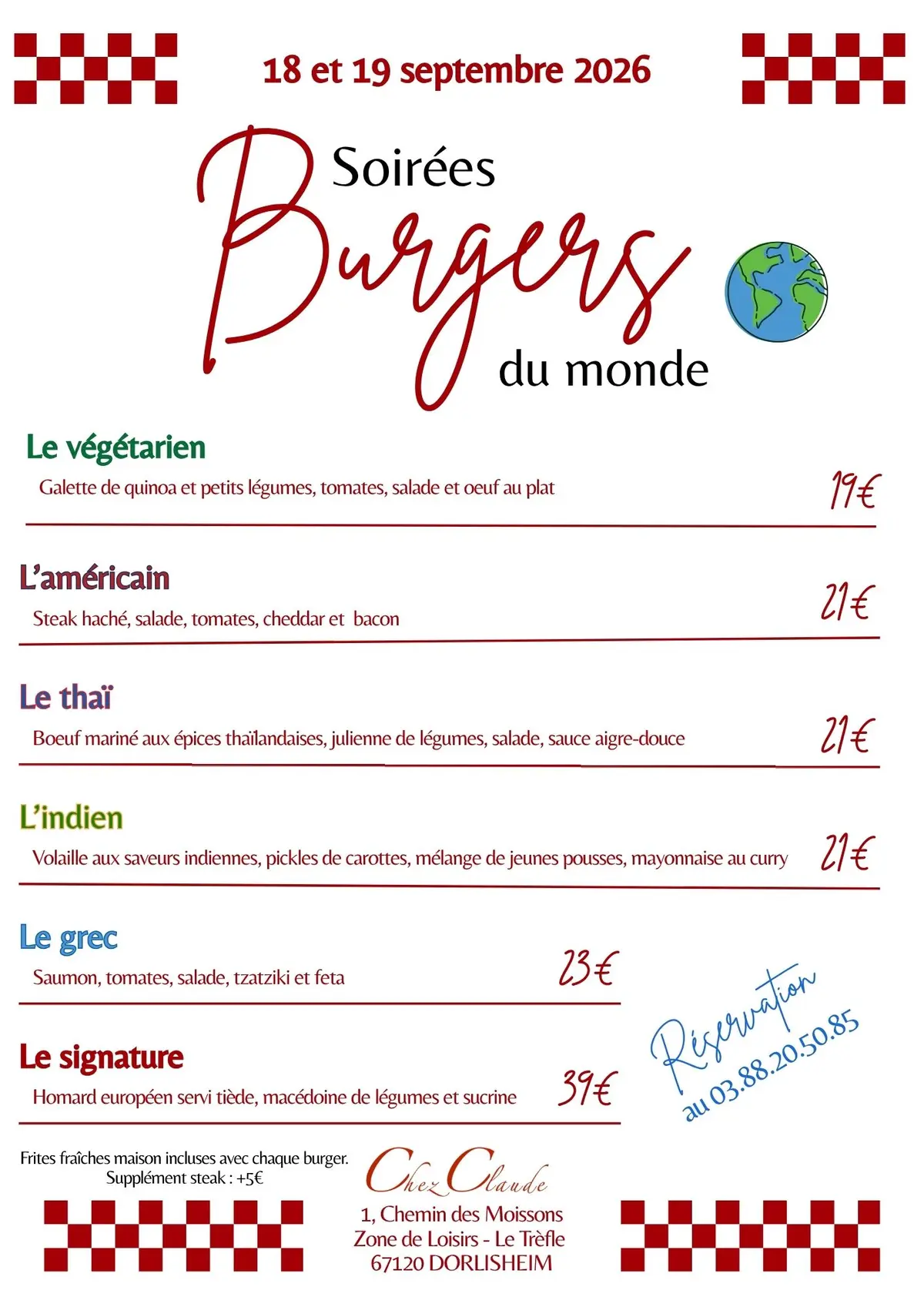 Soirées Burgers du monde