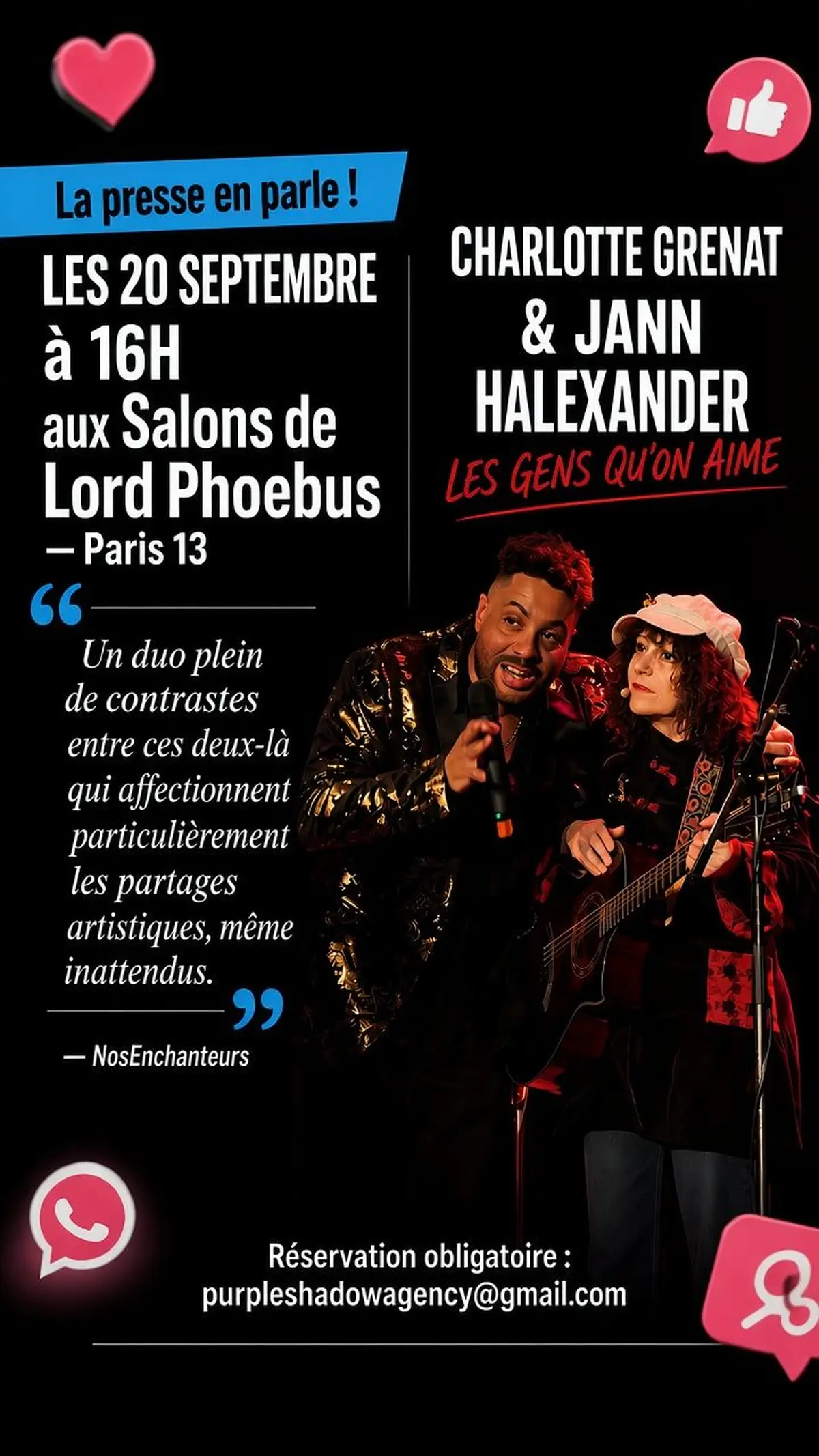 Charlotte Grenat et Jann Halexander 'Les gens qu'on aime' 