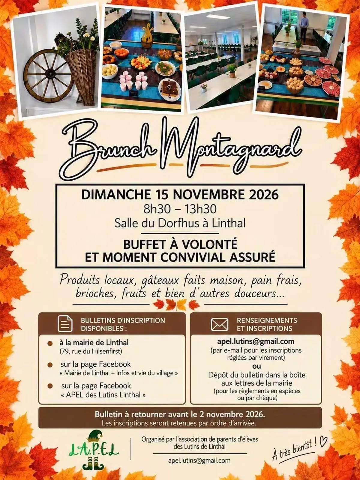Brunch Montagnard du 15 novembre 