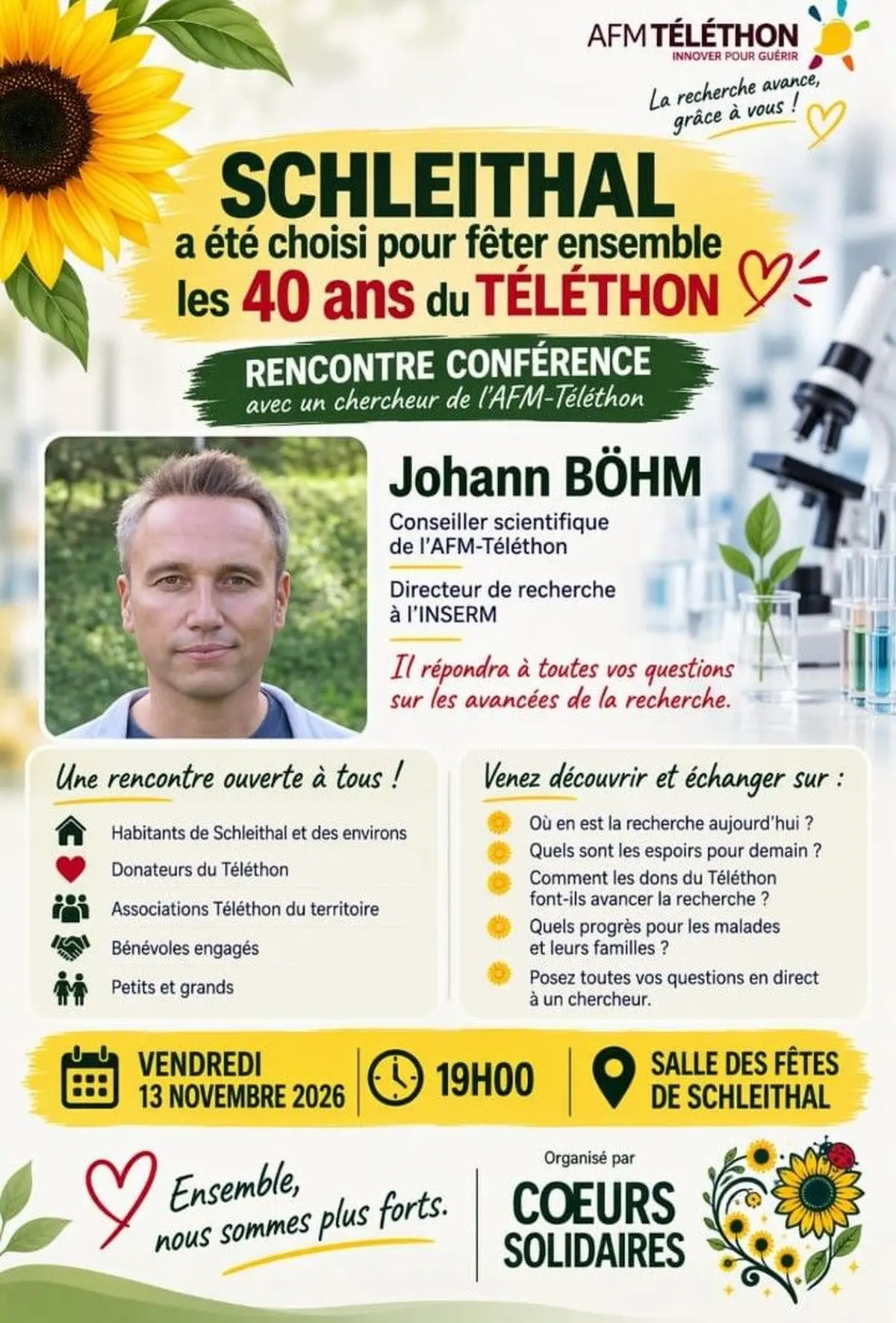 Rencontre - Conférence avec un chercheur de l'AFM Téléthon