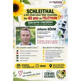 Rencontre - Conférence avec un chercheur de l'AFM Téléthon