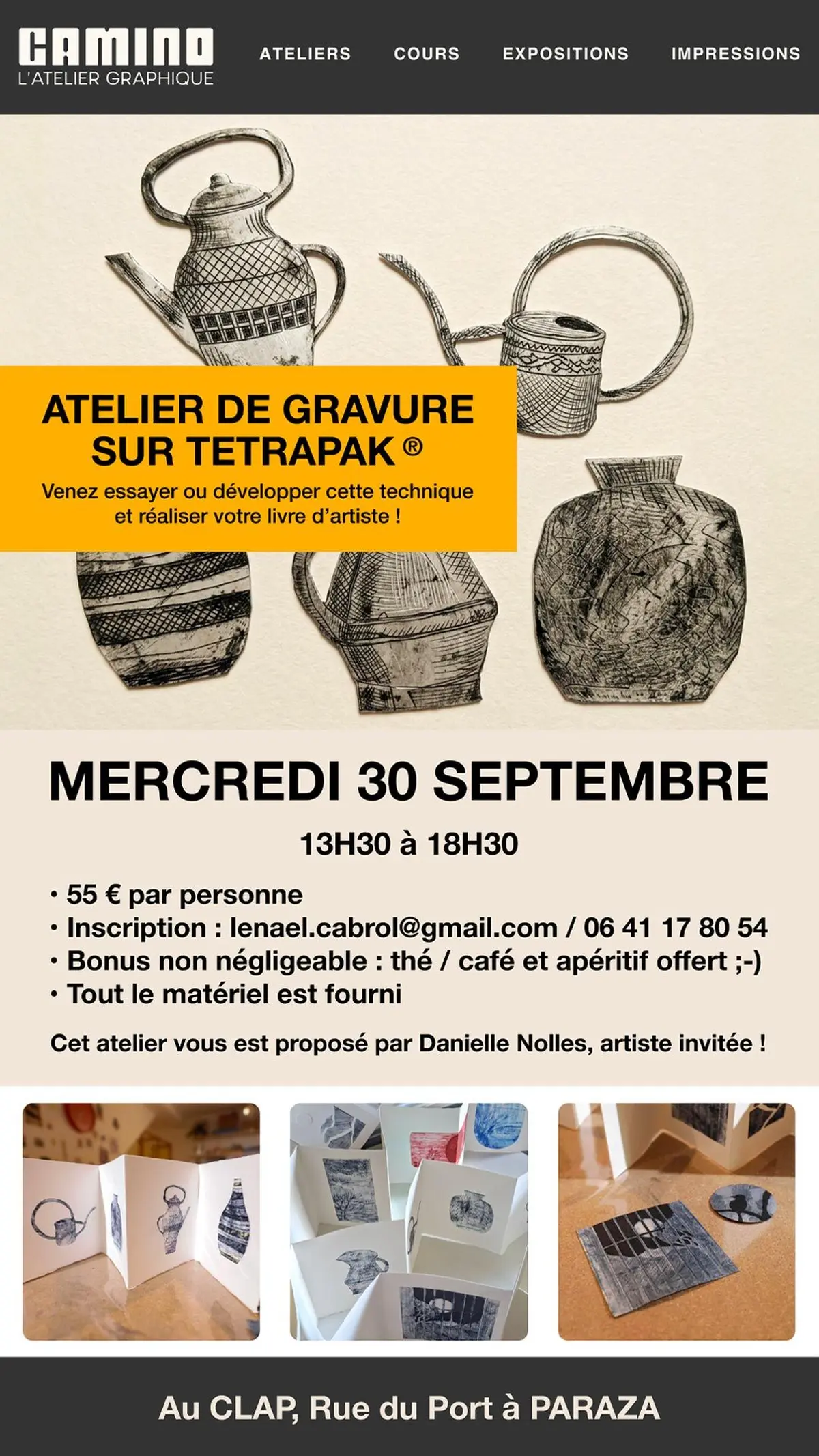 Atelier de Gravure sur TetraPak