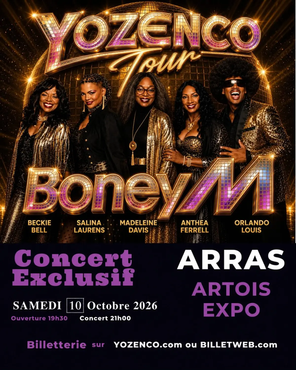 Boney M en concert à Artois Expo à Arras