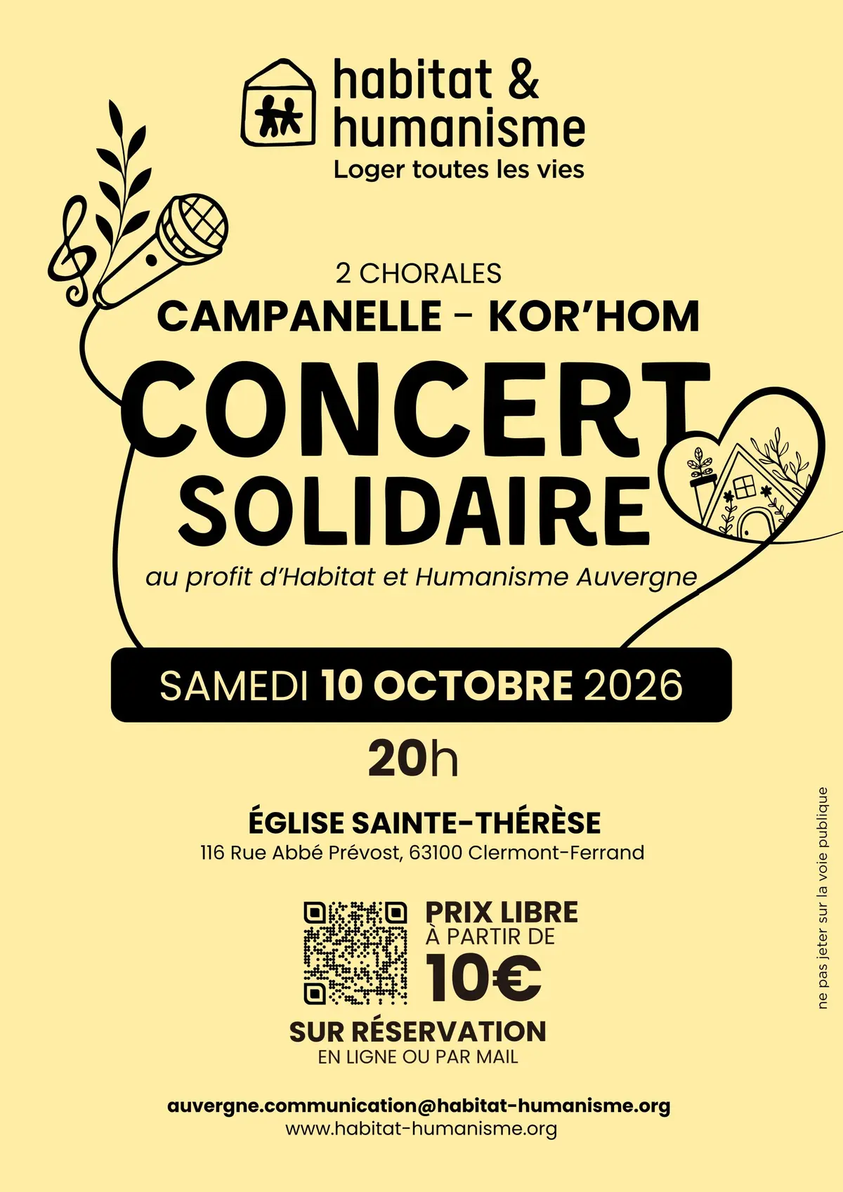 Concert solidaire au profit d'Habitat et Humanisme