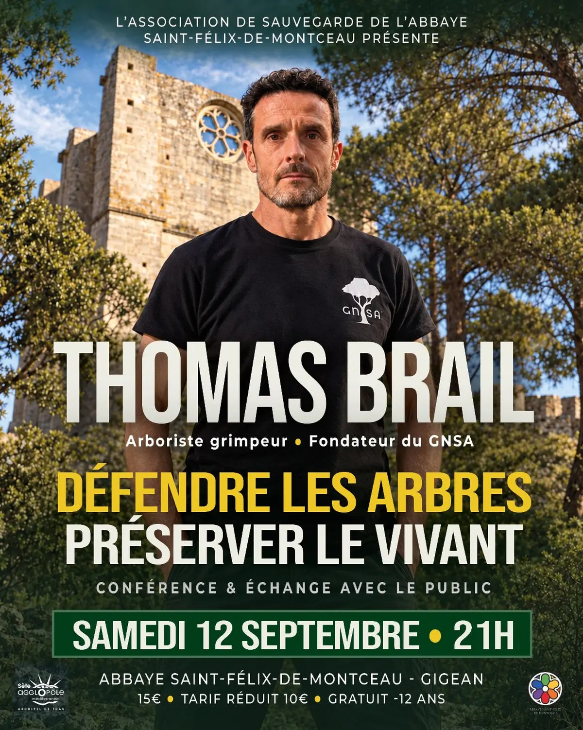 Conférence de Thomas Brail à l'abbaye de Gigean le 12 septembre