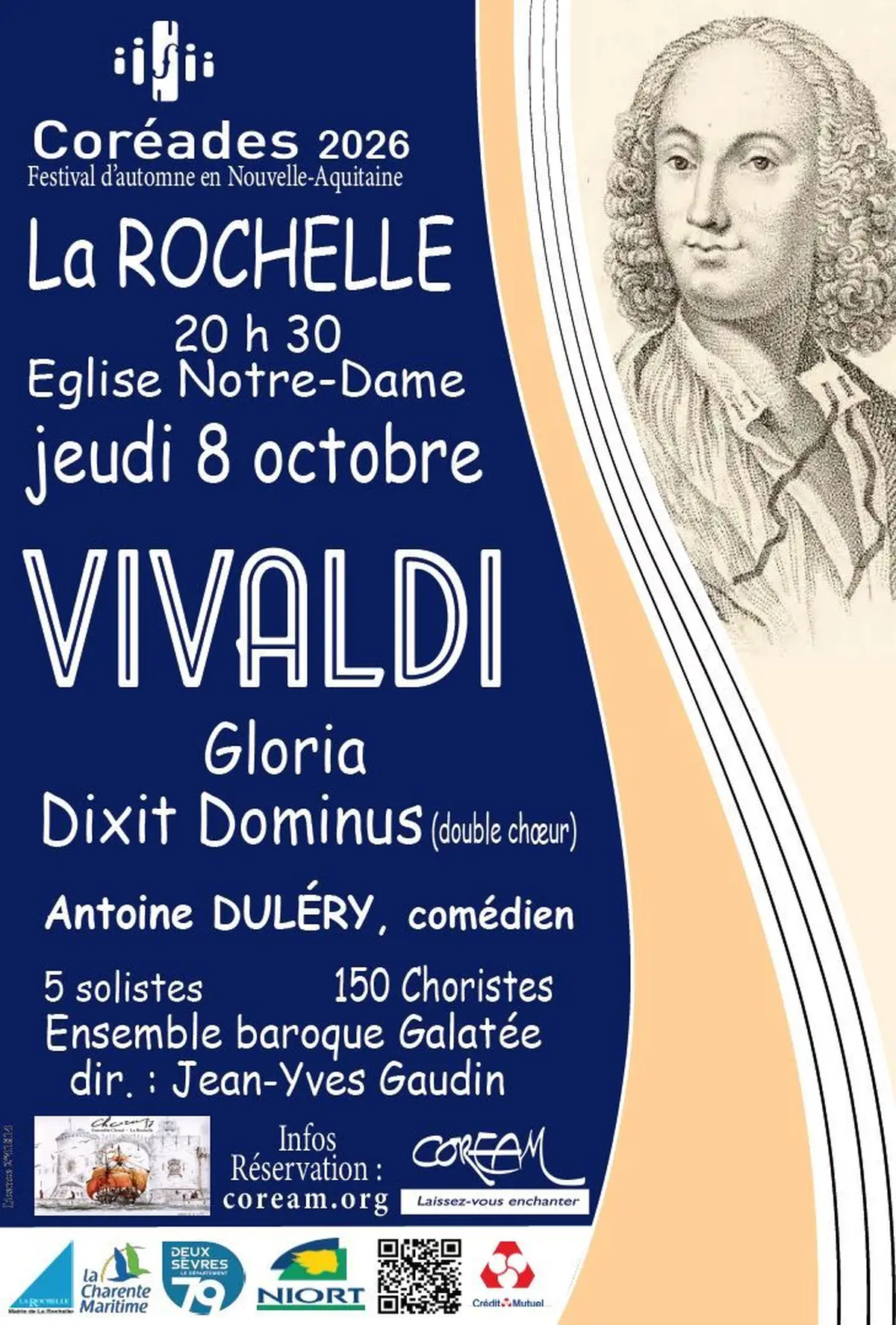 Festival des Coréades :  VIVALDI - Gloria et  Dixit Dominus pour double chœur