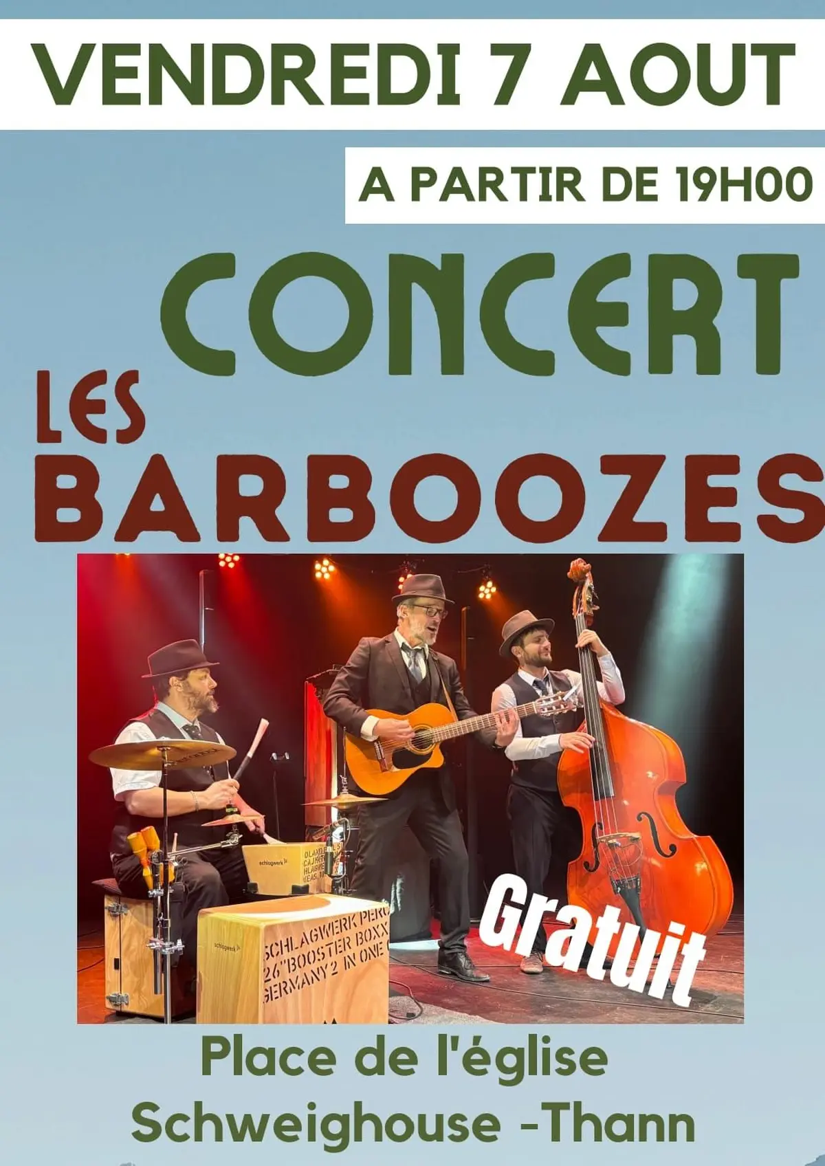 Concert gratuit Les Barboozes