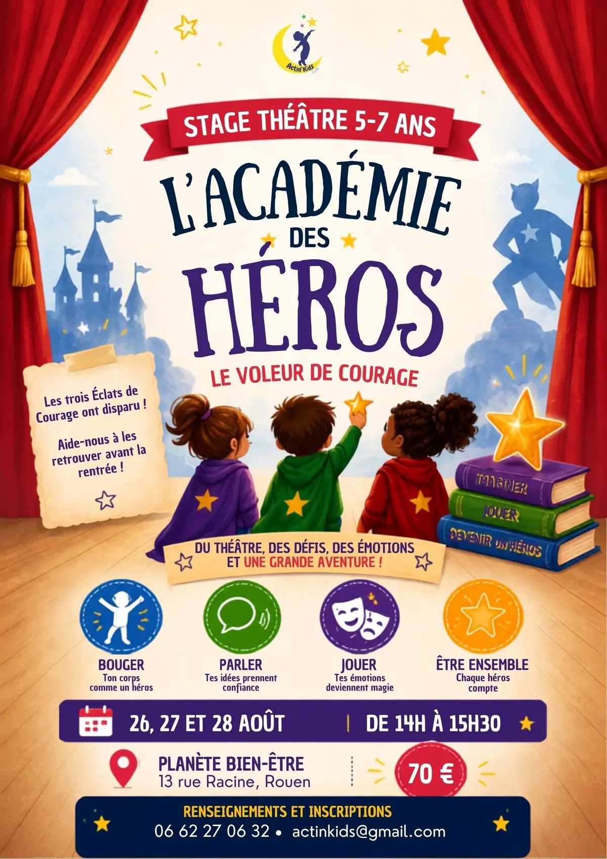 L'Académie des Héros : Le Voleur de Courage - Stage de théâtre pour les 5-7 ans