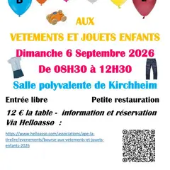 Bourse aux jouets et vêtements enfants 2026