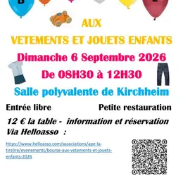 Bourse aux jouets et vêtements enfants 2026