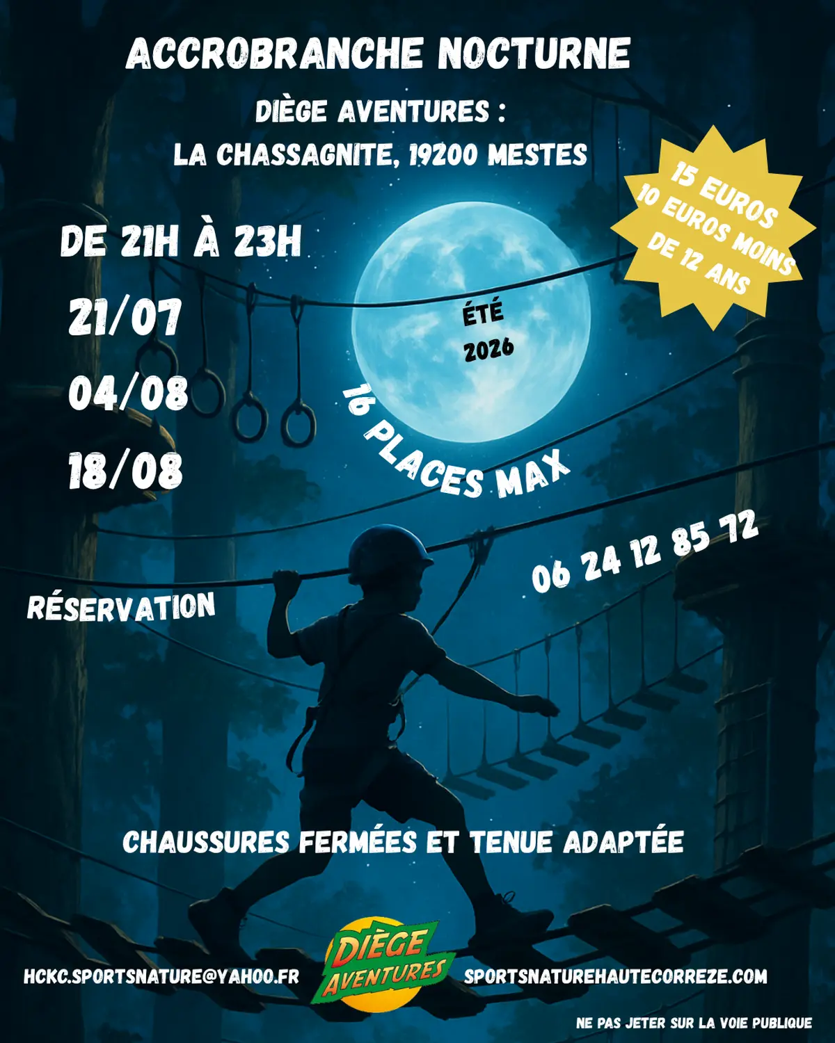 Accrobranche nocturne