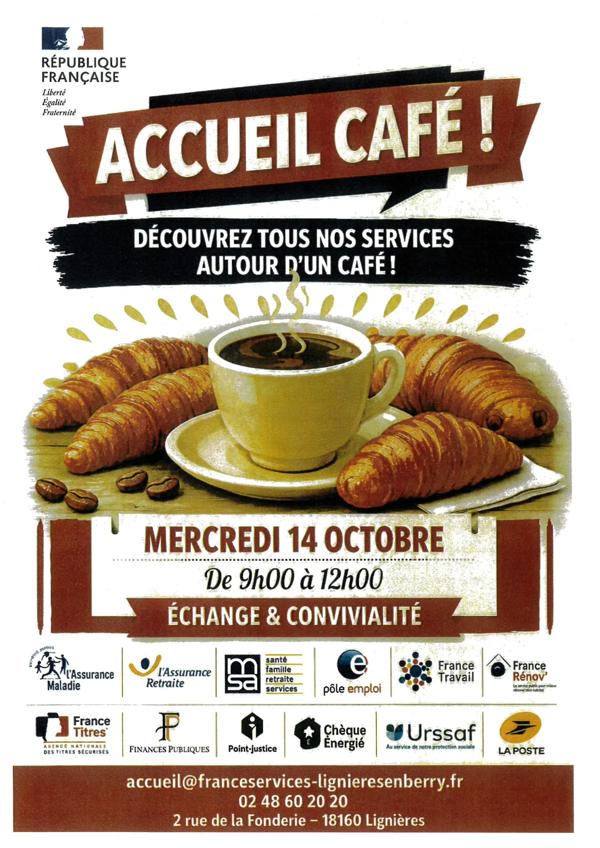 Accueil café France Services Lignières
