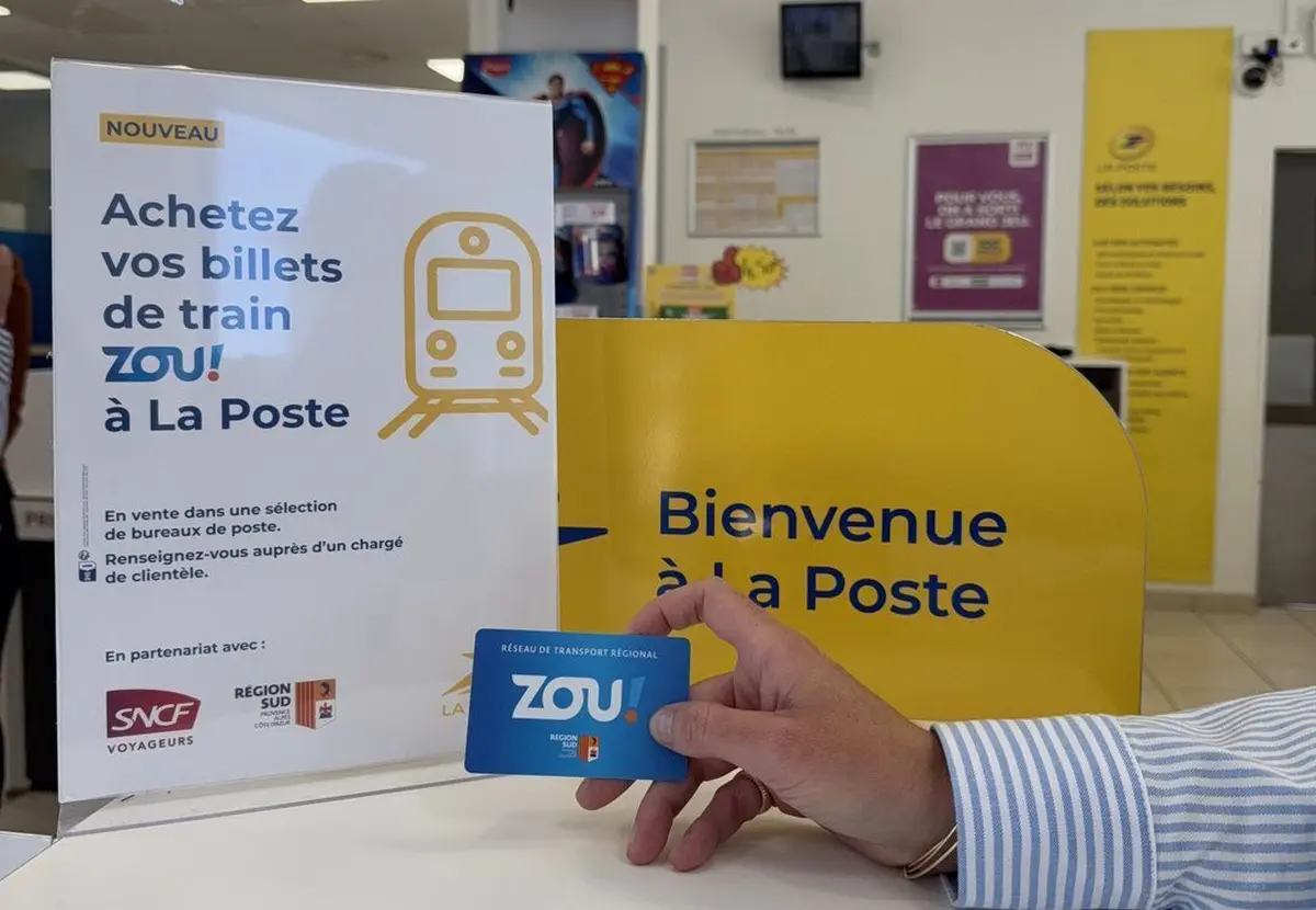 Acheter des billets de train Zou ! directement dans un bureau de La Poste en région Sud