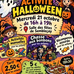 Activité Halloween à Sembleçay