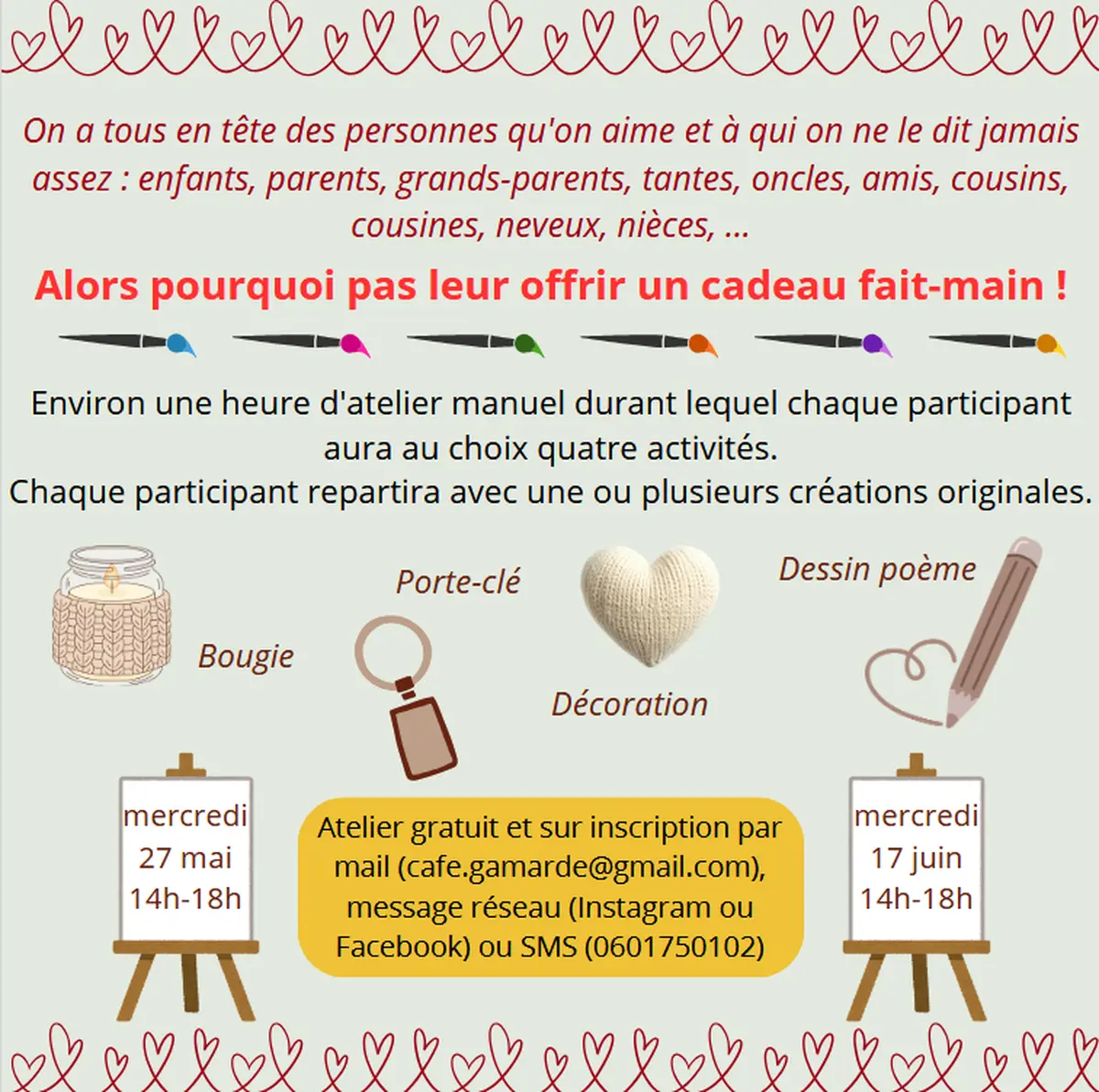 Activité manuelle : fête des gens qu'on aime