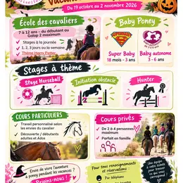 Activités équestres -Vacances de la Toussaint