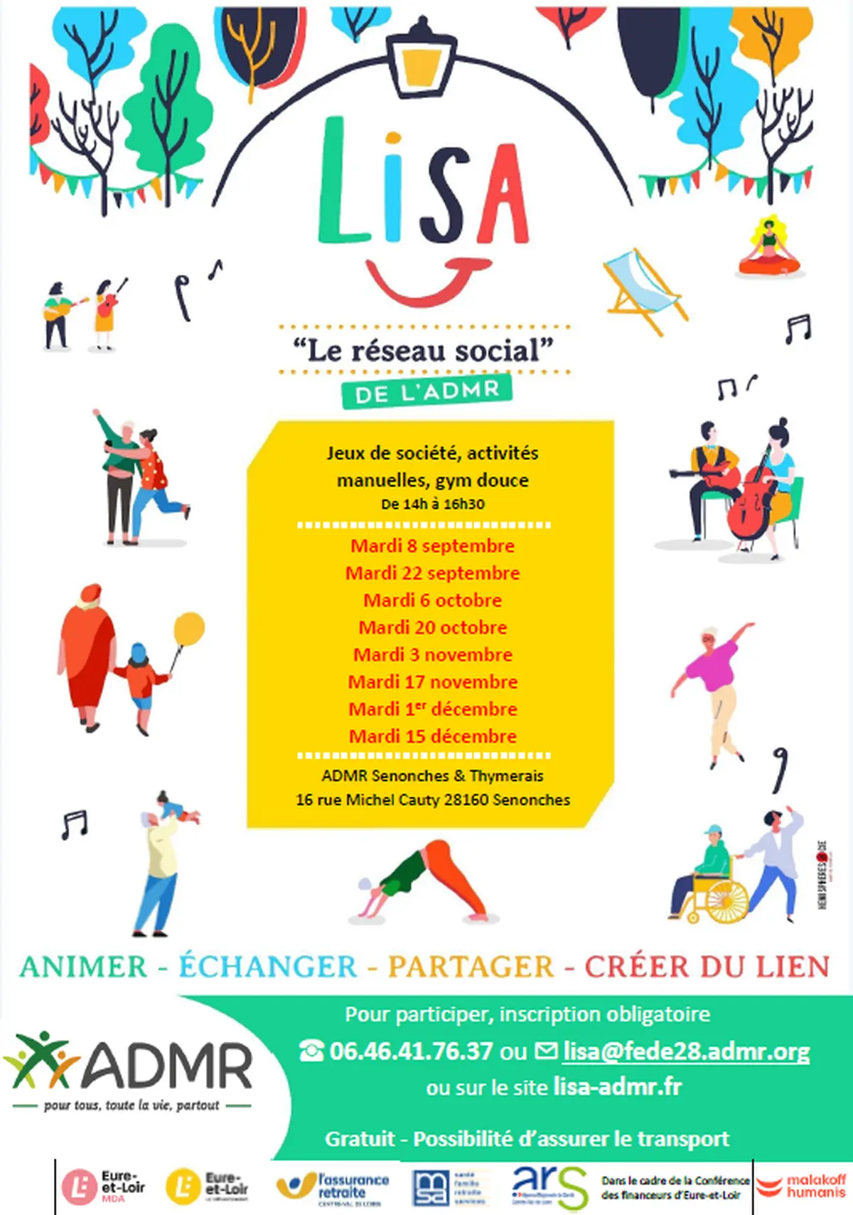 Activités et Animations Seniors - LISA le réseau social ADMR