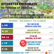 Activités Vacances d'hiver - Sports Nature Haute-Corrèze