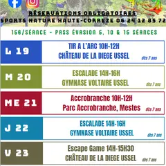 Activités Vacances de la Toussaint Sports Nature Haute-Corrèze