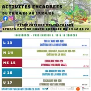 Activités Vacances de Printemps Sports Nature Haute-Corrèze
