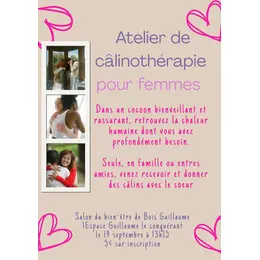 Atelier de câlinothérapie pour femmes