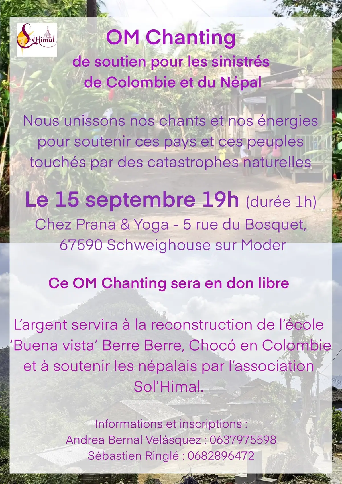 OM Shanting pour le Népal et la Colombie