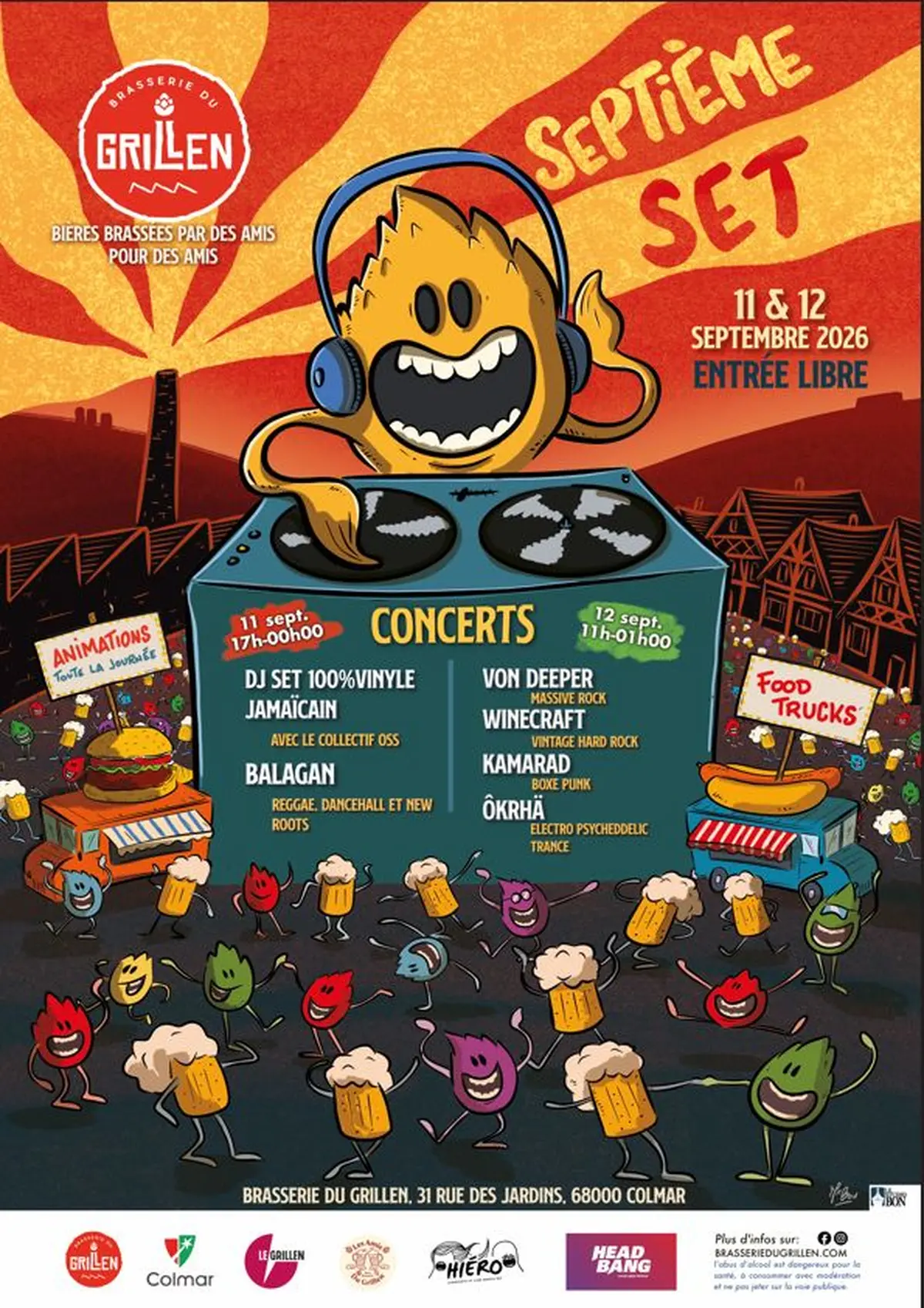 Grillen Festival/Concert/Foodtruck/Entrée Libre/Brasserie du Grillen Colmar