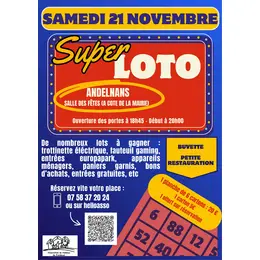 LOTO à Andelnans  le Samedi 11 octobre