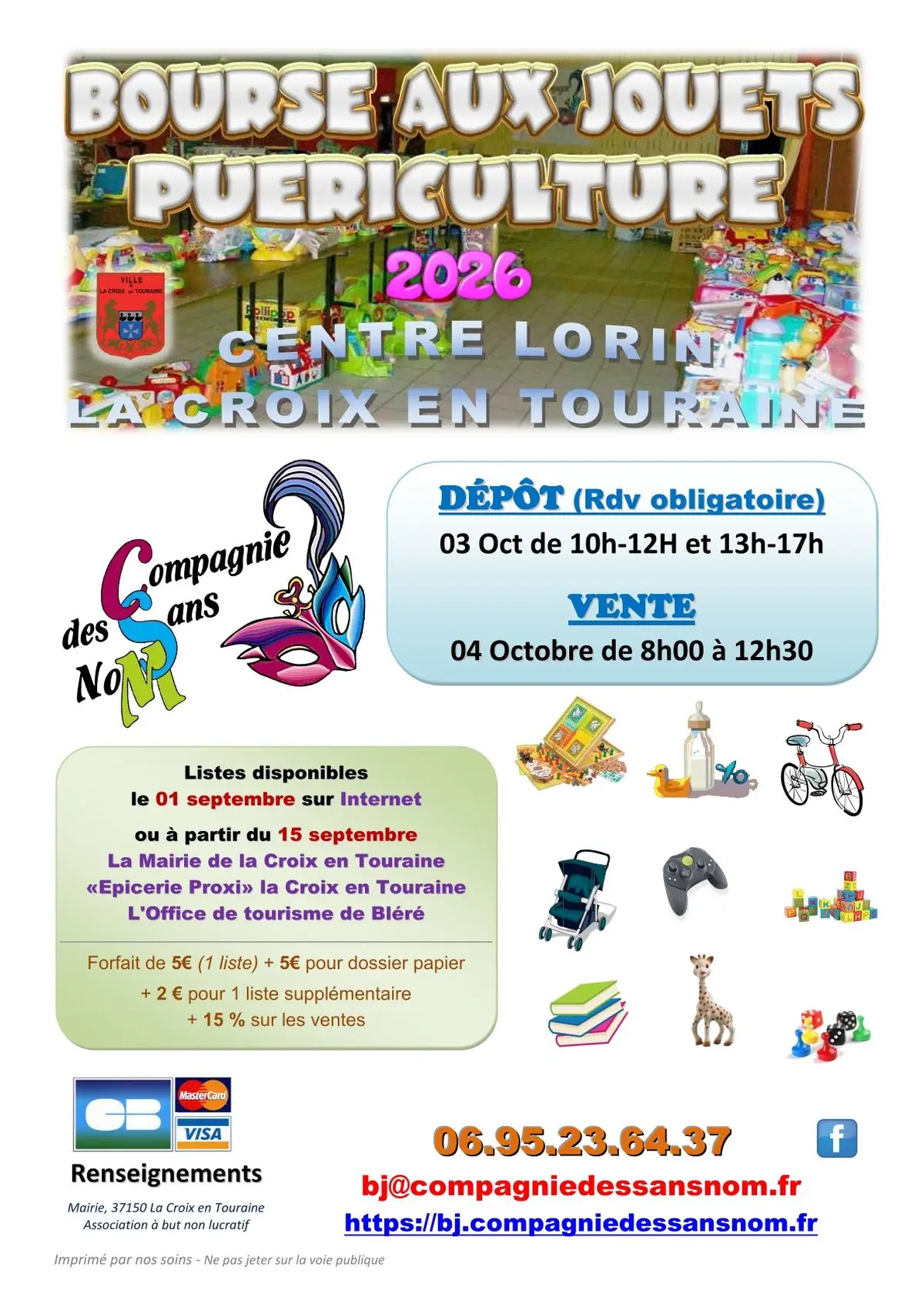Bourse aux jouets et puériculture - Compagnie des Sans NoM