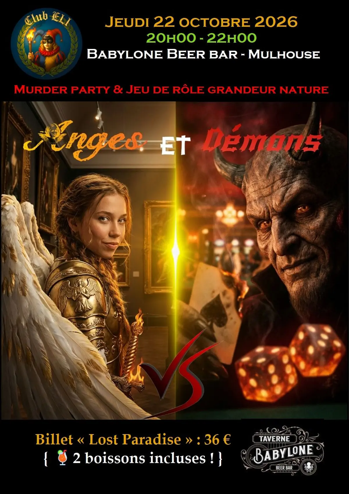 ANGES & DÉMONS : Murder Party céleste