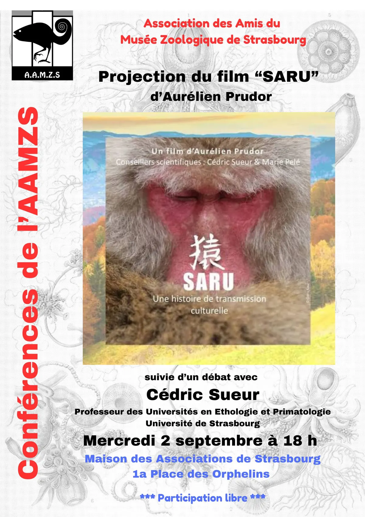 Conférence de lAAMZS - Association des Amis du Musée Zoologique de Strasbourg