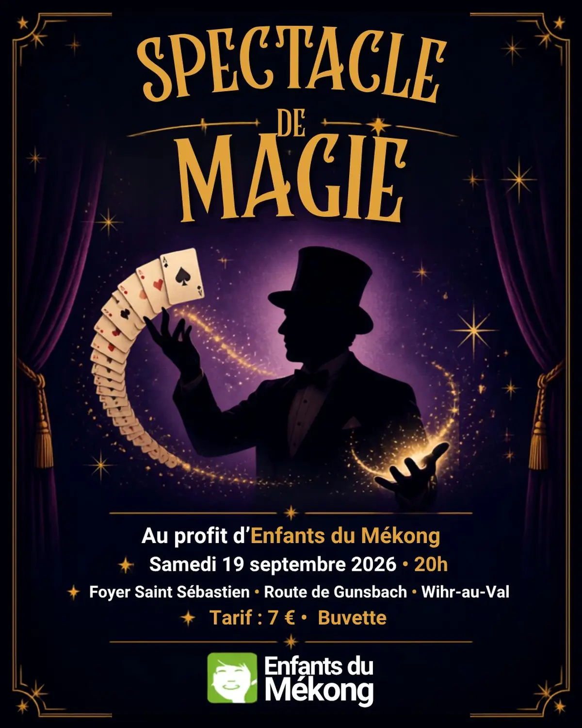 Spectacle de magie solidaire - Enfants du Mékong